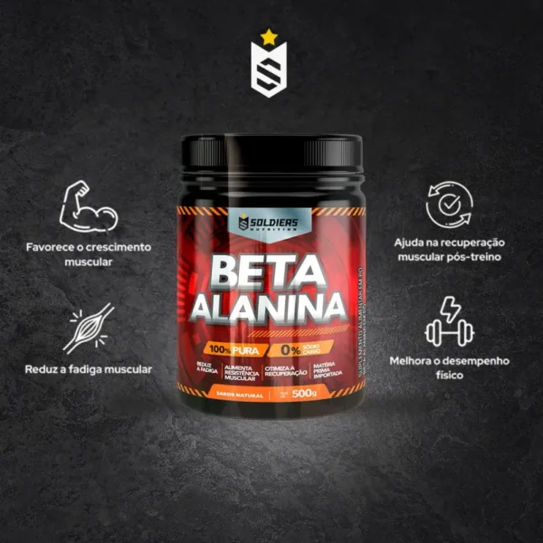 Beta Alanina Pura 500g Soldiers Nutrition: Mais Performance