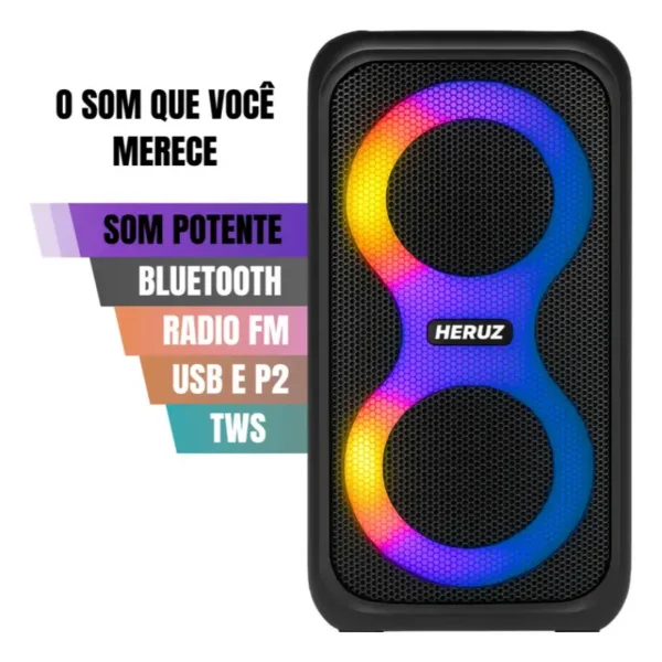 Caixa de Som para Festa Boombox Bluetooth Potente 1