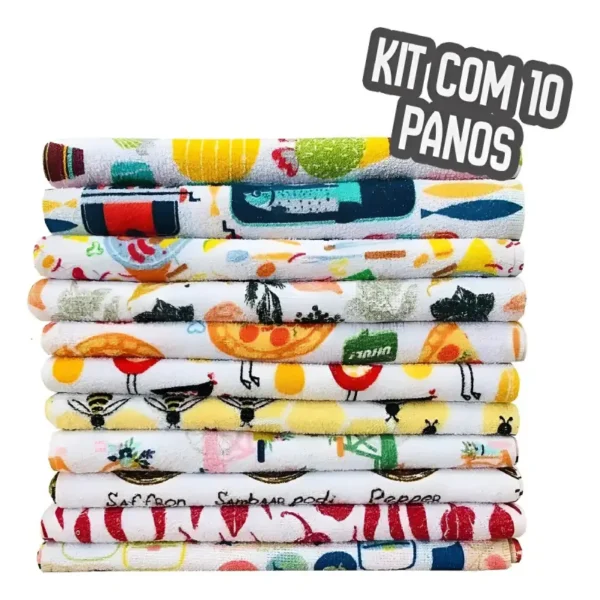 Pano de Limpeza Felpudo Estampado 35×55 – Alta Absorção