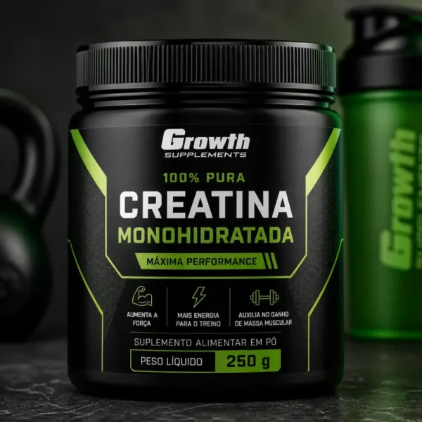 Creatina Monohidratada Growth 250g:Performance Máxima