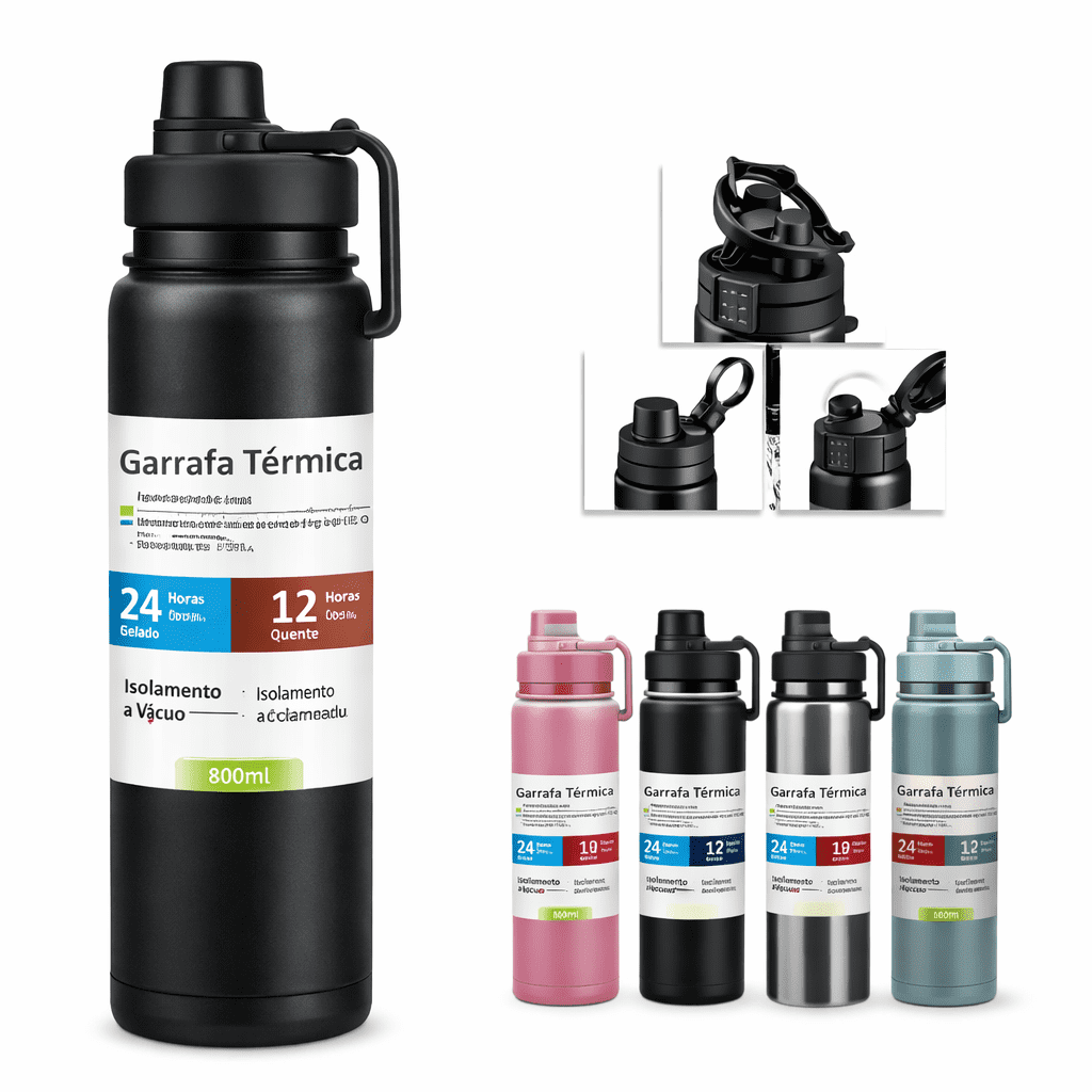 garrafa Térmica Água Squeeze Inox Academiaquente E Frio