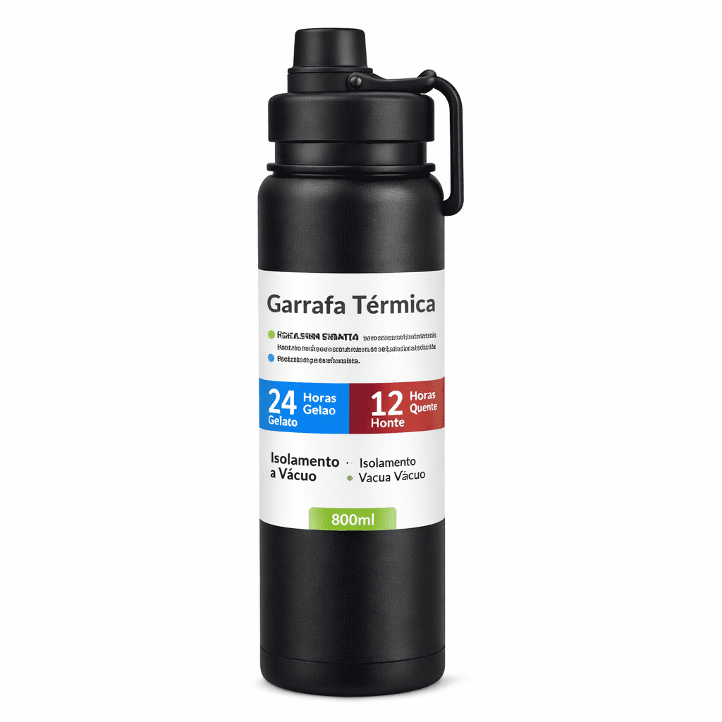 Garrafa Térmica Inox 800ml – Alta Qualidade e Máximo Desempenho