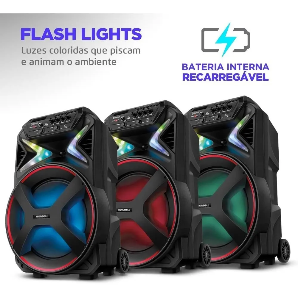Caixa Amplificada Connect Lights Cm-400 Mondial Cor Preto - Imagem 4